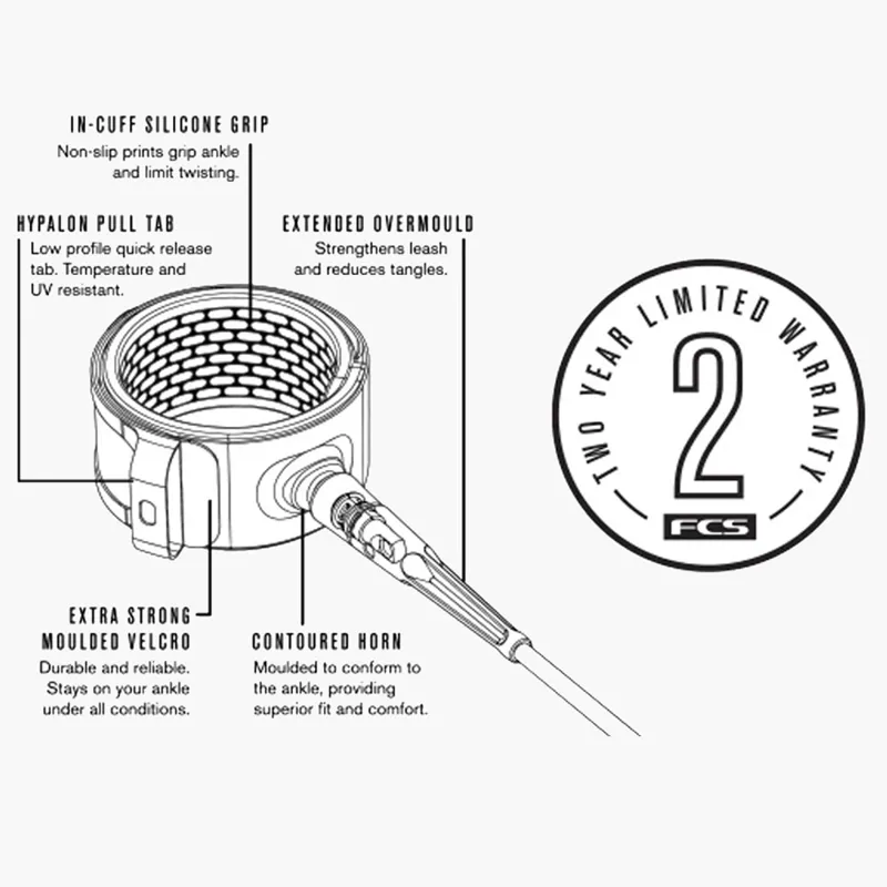 FCS 8ft All Round Leash-6
